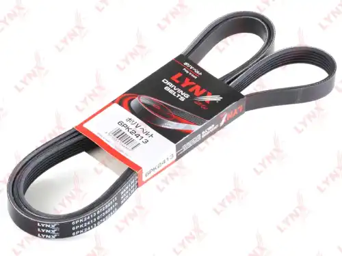 Поликлиновой ремень (ручейковый) LYNXAUTO 6PK2413