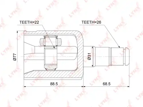 Шарнирный комплект приводной вал