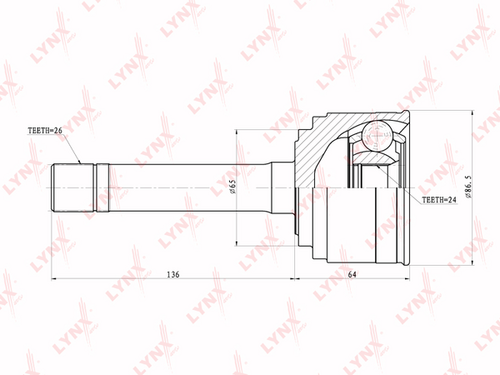 Граната наружная LYNXAUTO CO-4405