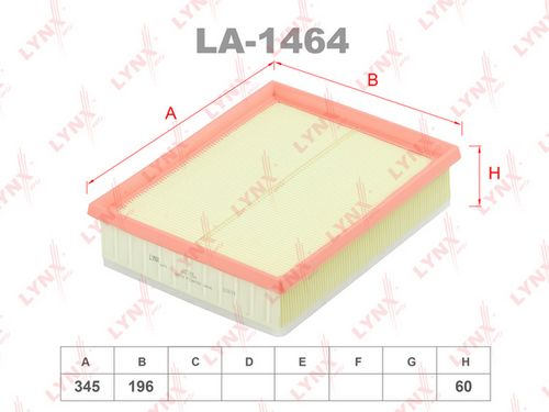 Воздушный фильтр LYNXAUTO LA-1464