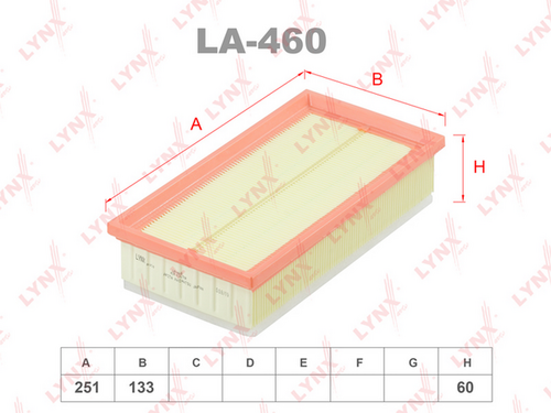Фильтр воздушный LYNXAUTO LA-460