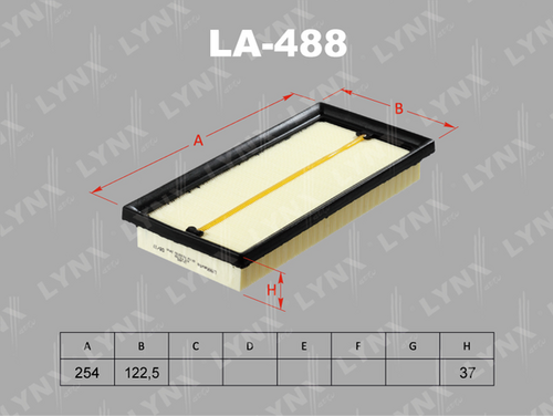 Воздушный фильтр LYNXAUTO LA-488