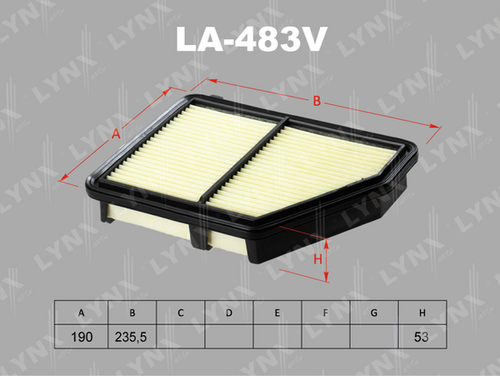 Воздушный фильтр LYNXAUTO LA483V