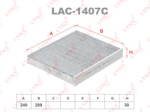 Салонный фильтр LYNXAUTO LAC-1407C
