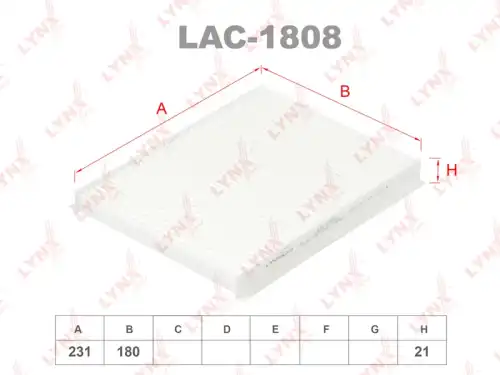 Салонный фильтр LYNXAUTO LAC-1808