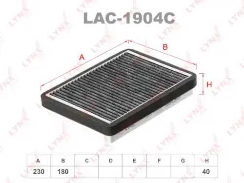 Салонный фильтр LYNXAUTO LAC-1904C