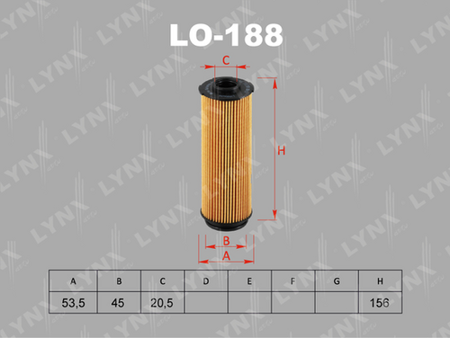 Фильтр масляный LYNXAUTO LO-188