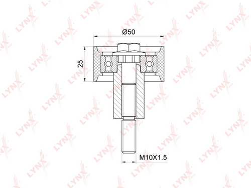 Ролик обводной LYNXAUTO PB-3152
