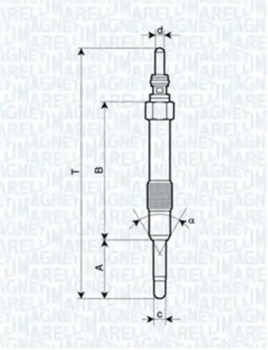 Свеча накала MAGNETI MARELLI 062900014304