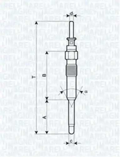 Свеча накала MAGNETI MARELLI 062900023304
