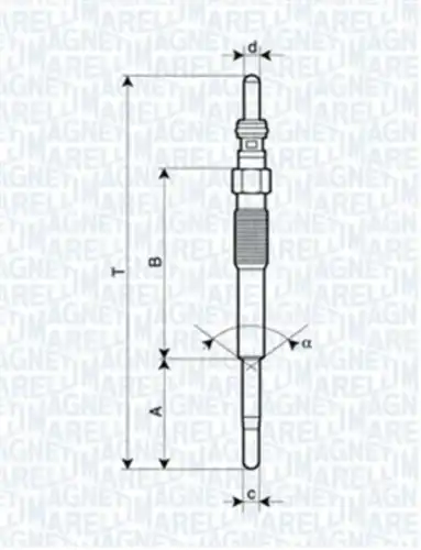 Свеча накала MAGNETI MARELLI 062900080304