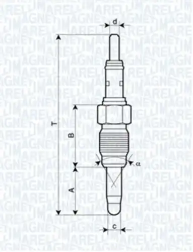Свеча накала MAGNETI MARELLI 062900083304