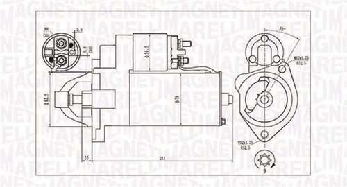 Mqs624mm стартер 1.8kw MAGNETI MARELLI 063720624010