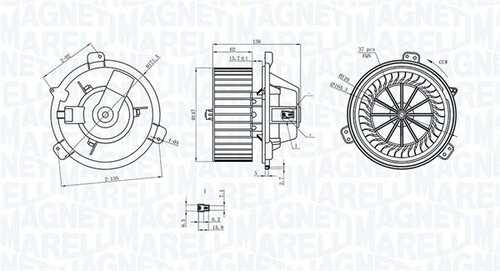069412313010 мотор вентилятора отопителя (печки) punto MAGNETI MARELLI 069412313010