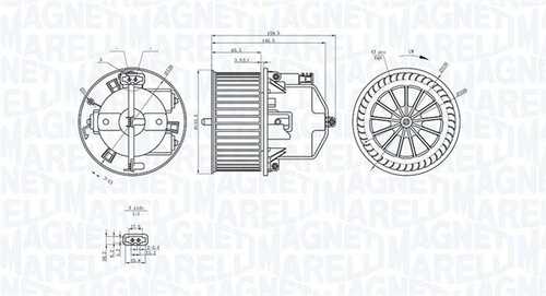 Mte371ax вентилятор салона lr/volvo s80/v70/xc60/xc70 07- MAGNETI MARELLI 069412371010