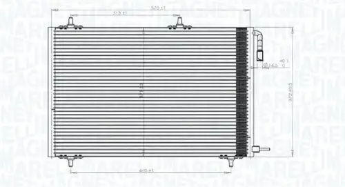350203816000 радиатор кондиционера (555x365) MAGNETI MARELLI 350203816000