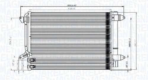 Bc845 радиатор кондиционера nissan qashqai 1.6 07- MAGNETI MARELLI 350203845000