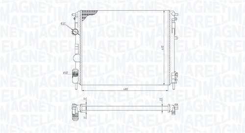Bm1952 радиатор кондиционера renault clio/kangoo 1.2-1.9 99- MAGNETI MARELLI 350213195200