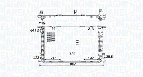 Bm1958 радиатор охлаждения двигателя audi a4/a5/a6/a7/q5 3.0 tdi/2.8 fsi 07- MAGNETI MARELLI 350213195800