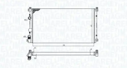 350213198800 радиатор охл.двиг.- renault master ii (ed/hd/ud) MAGNETI MARELLI 350213198800