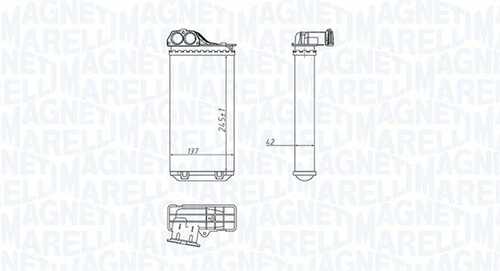 Br411 радиатор печки peugeot 307 00- MAGNETI MARELLI 350218411000