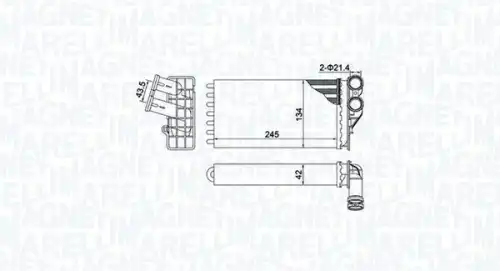 Радиатор отопителя MAGNETI MARELLI 350218430000