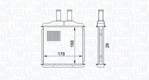 Br432 радиатор печки daewoo lacetti/nubira 07.03- MAGNETI MARELLI 350218432000