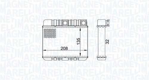 350218469000 br469 радиатор печки bmw e46 + ac 98- MAGNETI MARELLI 350218469000