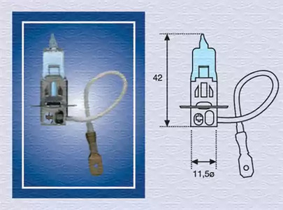 Лампа накаливания противотуманная фара blue light