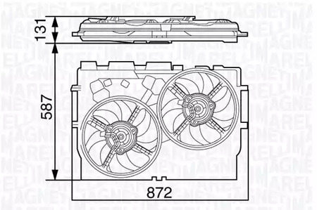 Вентилятор радиатора MAGNETI MARELLI 069422582010