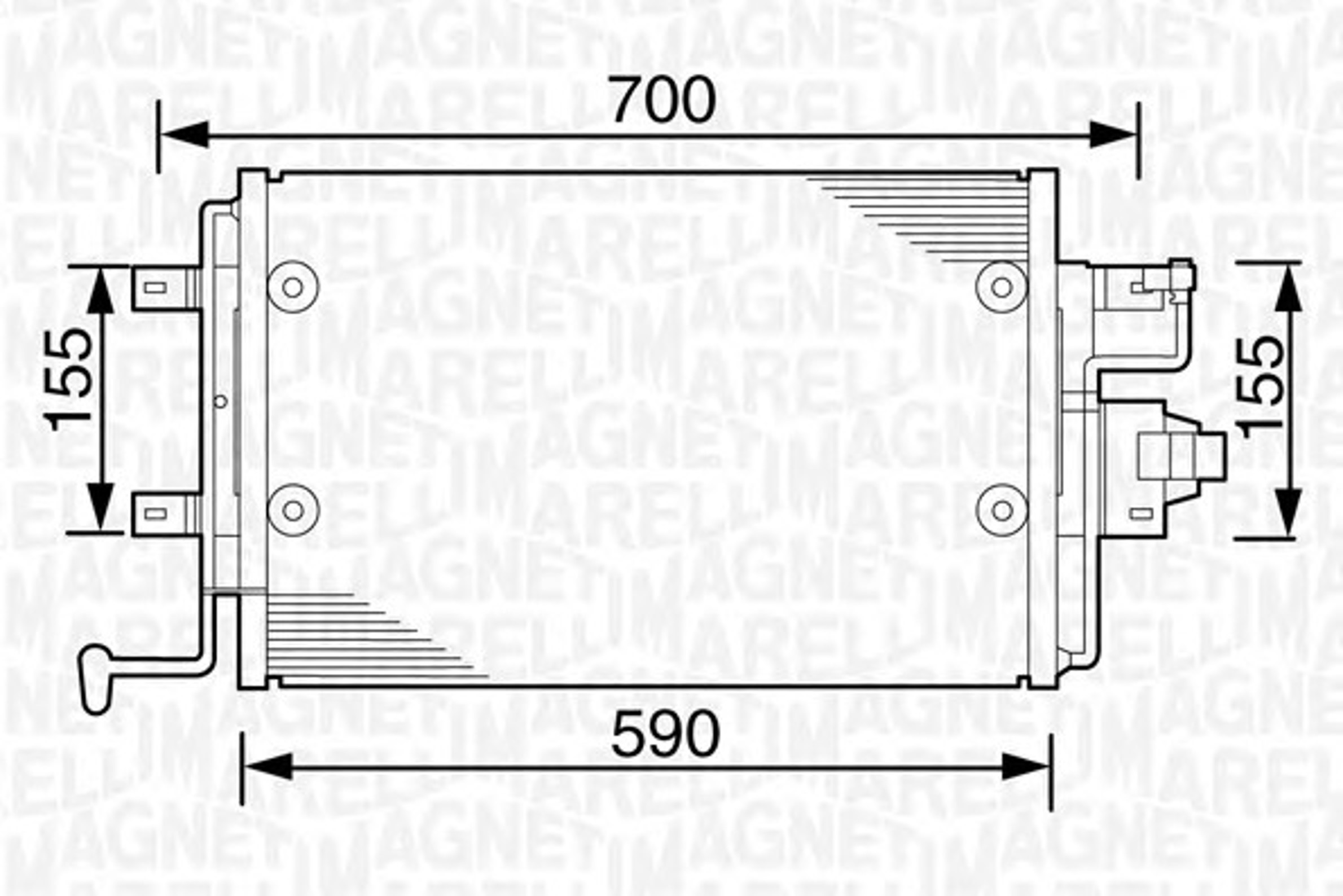 Конденсатор кондиционер MAGNETI MARELLI 350203238000