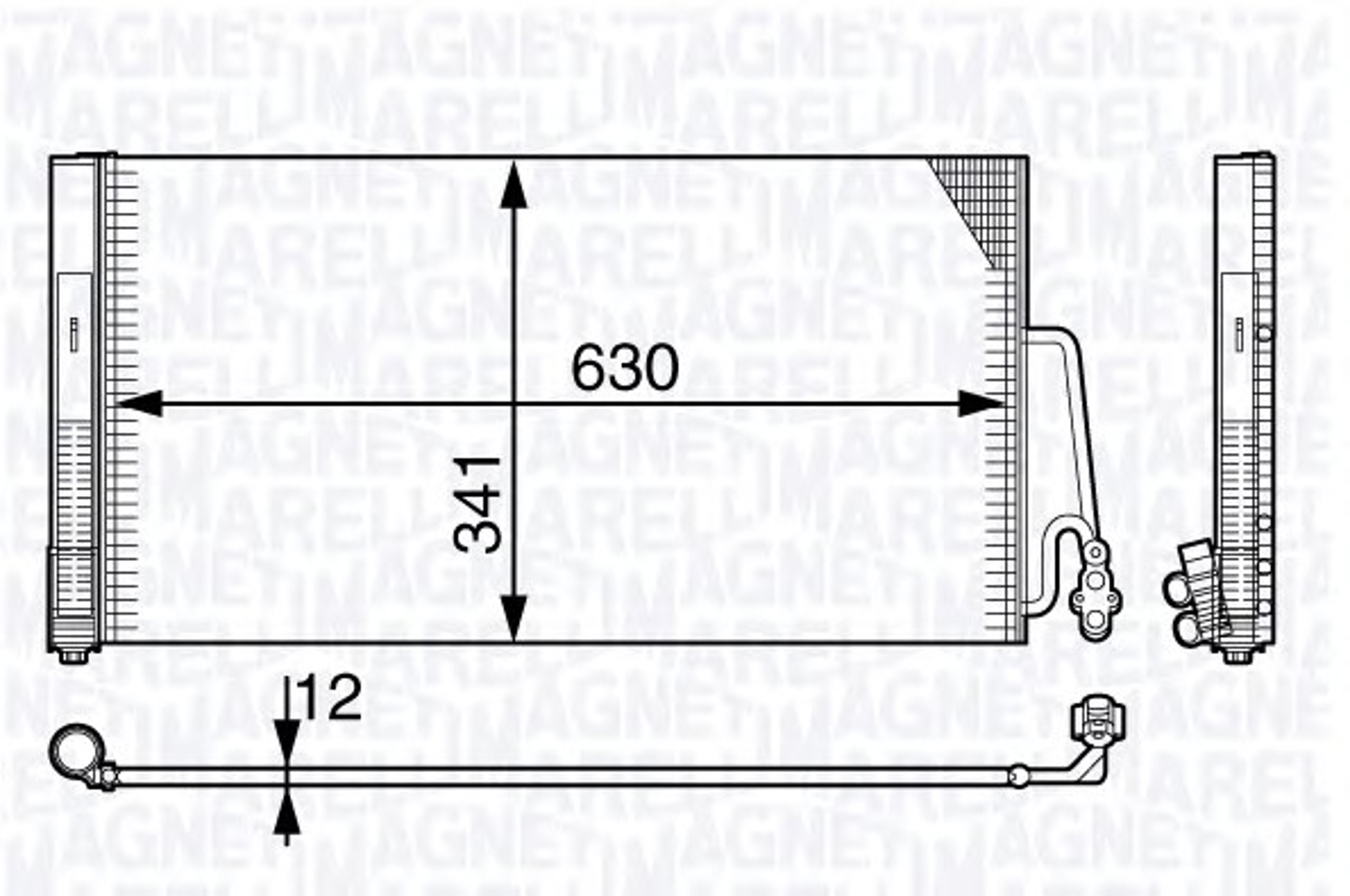 Радиатор кондиционера MAGNETI MARELLI 350203722000