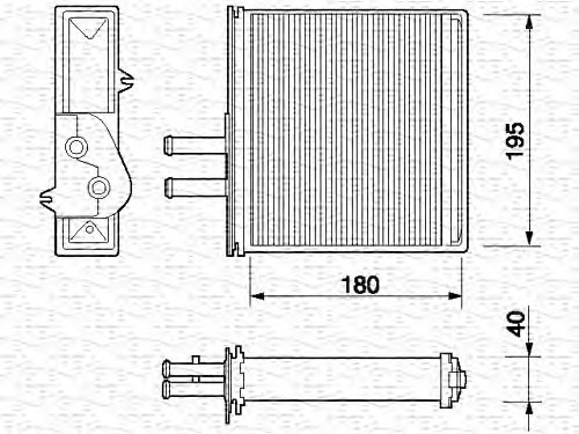 Радиатор отопителя MAGNETI MARELLI 350218057000