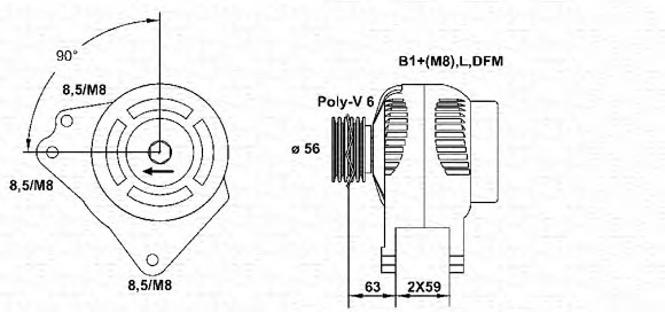 Генератор MAGNETI MARELLI 943355061010