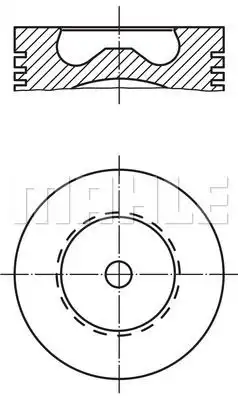 Поршень в сборе 115-140 л/с 8991 + 0.5 MAHLE/KNECHT 015 81 02