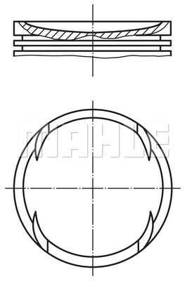 Поршень MAHLE/KNECHT 022 10 02
