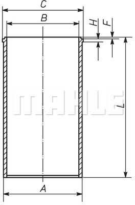 Гильза цилиндра MAHLE/KNECHT 029WV2000