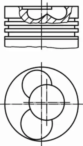 Поршень двс audi a4 1.9 tdi/1.9 tdi quattro 94-01 a4 avant 1.9 tdi/1.9 tdi quattro 94-01 a6 1.9 tdi 97-05 a6 avant 1.9 tdi 97-05 -3/4 cyl- std MAHLE/KNECHT 0305700