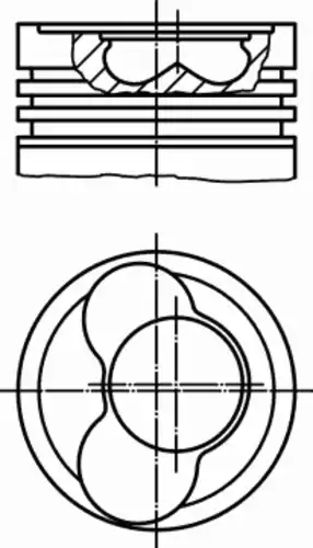 Поршень двс audi a3 1.9 tdi 96-03 a3 1.9 tdi 03-12 a3 sportback 1.9 tdi 04- a3 кабрио 1.9 tdi 08- a4 1.9 tdi 00-04 a4 avant 1.9 -1/2 cyl- std MAHLE/KNECHT 0306500