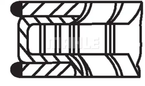 040 16 n1 колец поршневых комплект MAHLE/KNECHT 040 16 N1