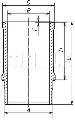 Гильза цилиндра MAHLE/KNECHT 209WN2201