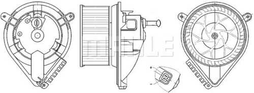 Вентилятор отопителя MAHLE/KNECHT AB271000S