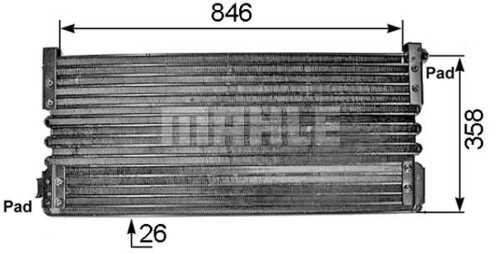Конденсатор кондиционера MAHLE/KNECHT AC 293 000S