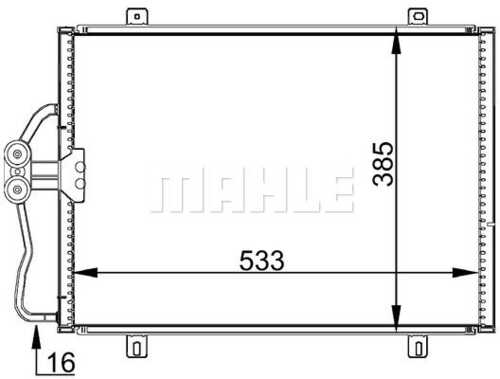 Радиатор кондиционера MAHLE/KNECHT AC176000S