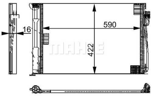 Радиатор кондиционера MAHLE/KNECHT AC344000S