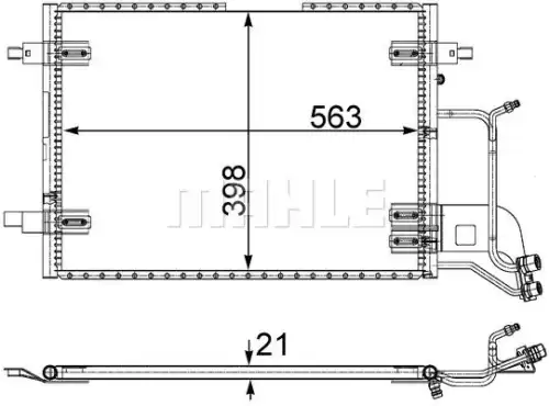 Конденсатор кондиционера MAHLE/KNECHT AC352000S