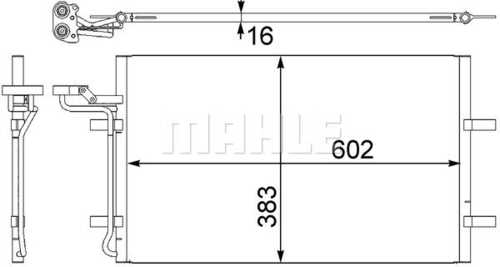 Конденсатор кондиционера MAHLE/KNECHT AC410001S