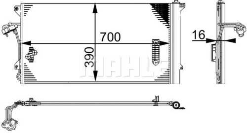 Радиатор кондиционера MAHLE/KNECHT AC659000S