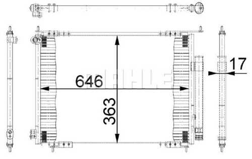 Радиатор кондиционера MAHLE/KNECHT AC678000S