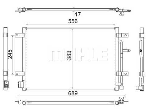Радиатор кондиционера MAHLE/KNECHT AC812000S
